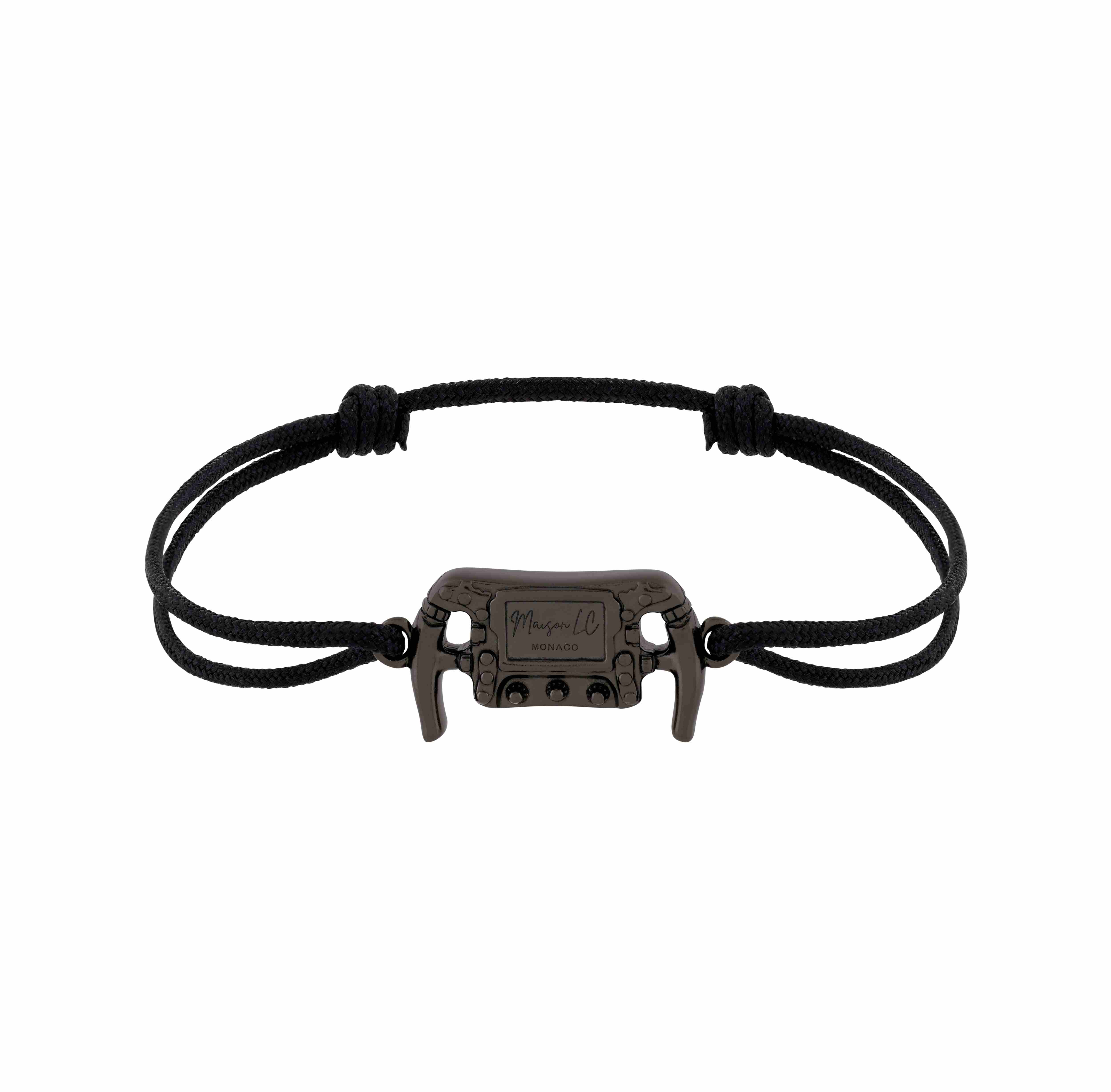 Bracelet GP Volant cordon noir
