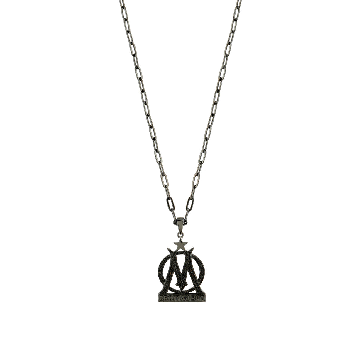 Collier logo So black Collection Olympique de Marseille