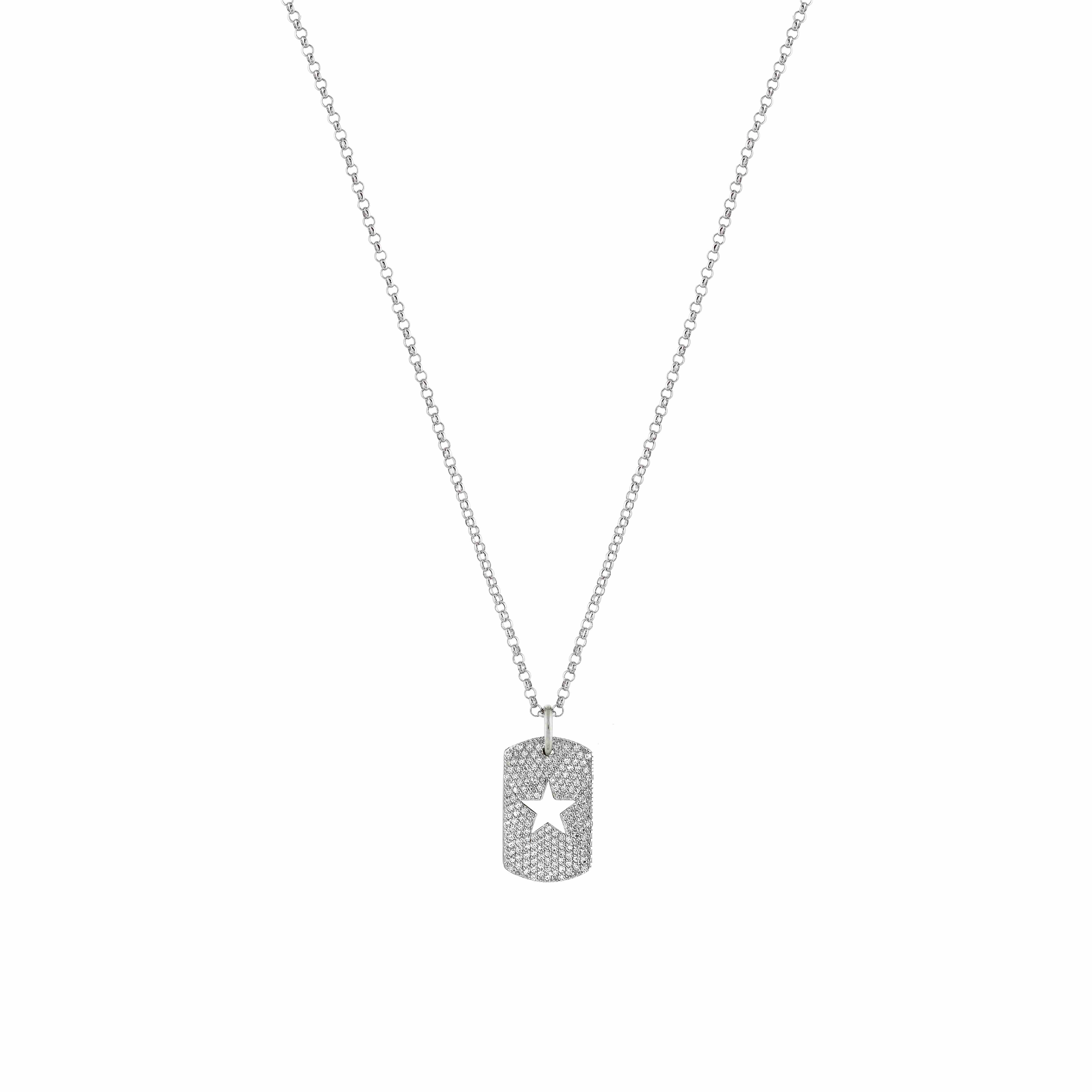 Collier double plaque argent Collection Olympique de Marseille