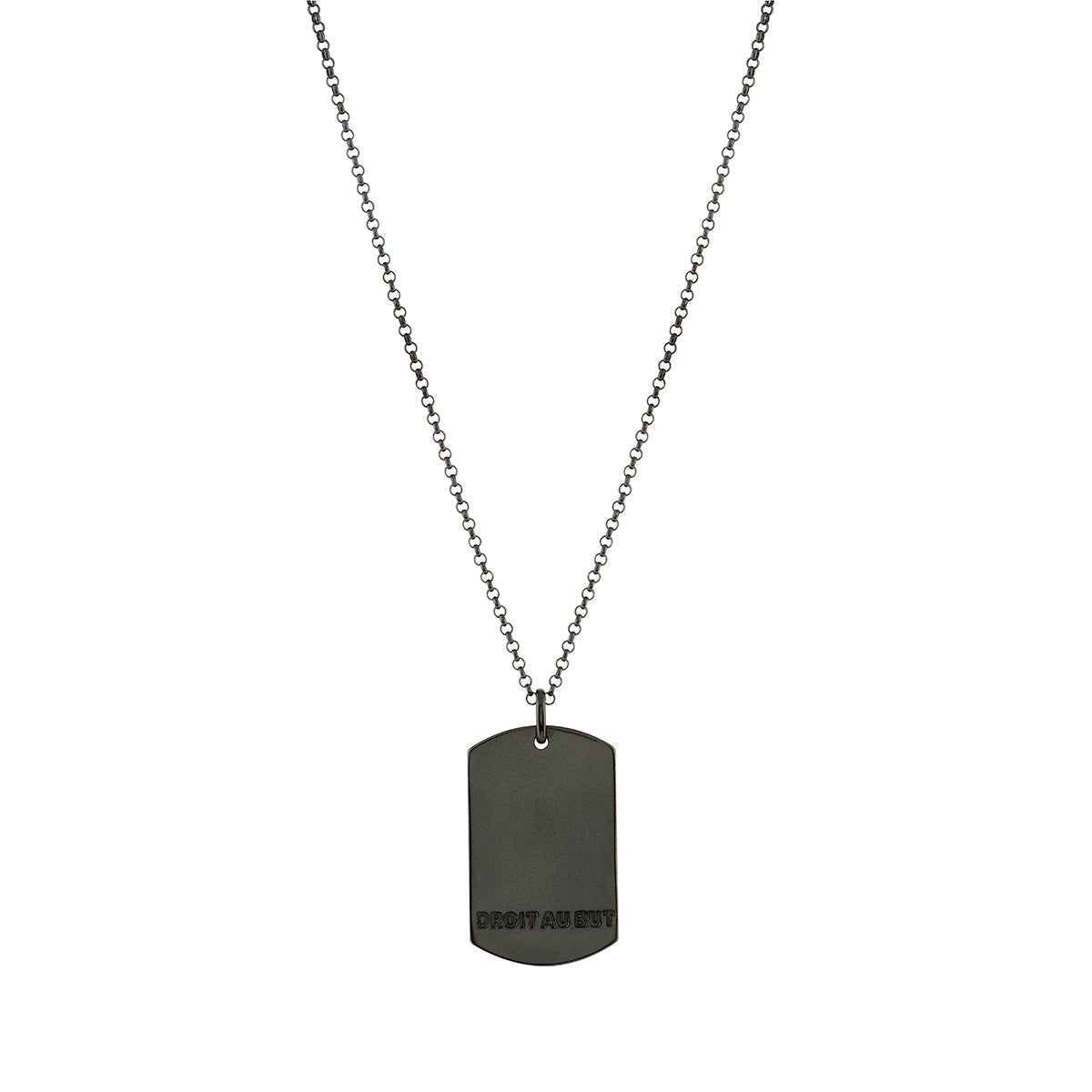 Collier double plaque So Black Collection Olympique de Marseille