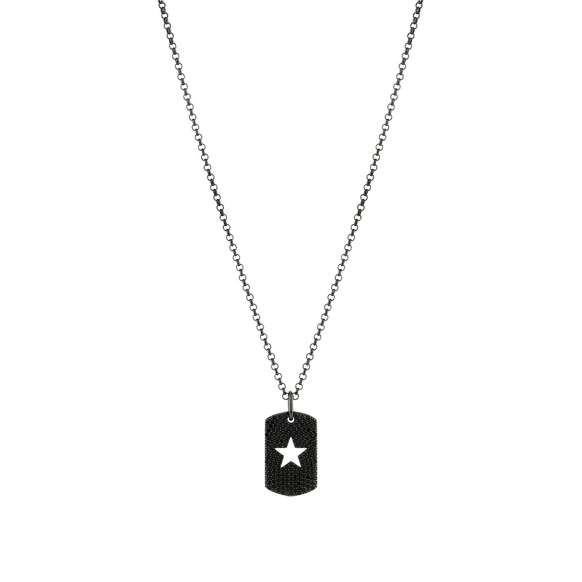 Collier double plaque So Black Collection Olympique de Marseille