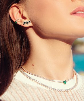 Boucles d'oreilles Emeraude