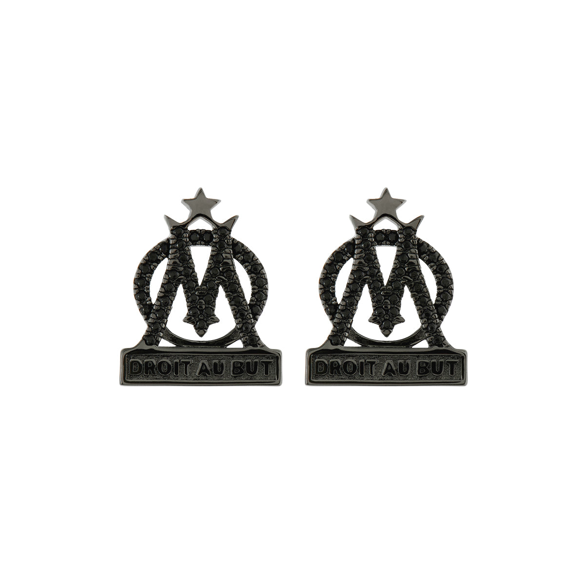 Boucles d'oreilles logo So black Collection Olympique de Marseille